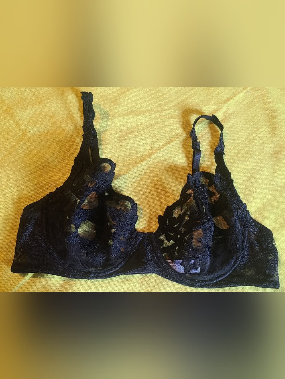 Wacoal Paris Collection Sheer Floral Underwire Bra 36C